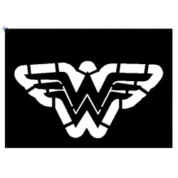 Wonder Woman Clipping Stencil