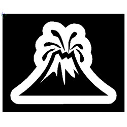 Volcano Clipping Stencil