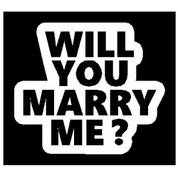 'WILL YOU MARRY ME ?' Clipping Stencil
