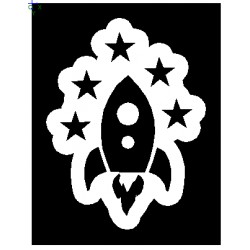 Rocket Clipping Stencil