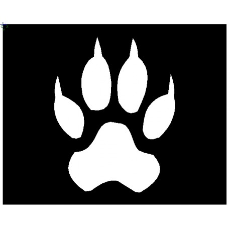 Brushing Wolf Paw Print