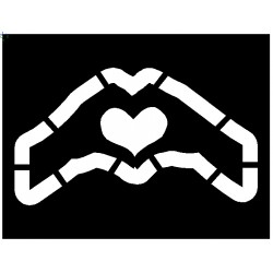 Clipping Heart Hands