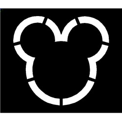 Clipping Mickey Mouse Face Outline